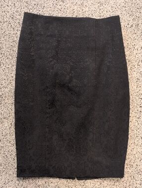 Mossimo Black Jacquard Pencil Skirt
